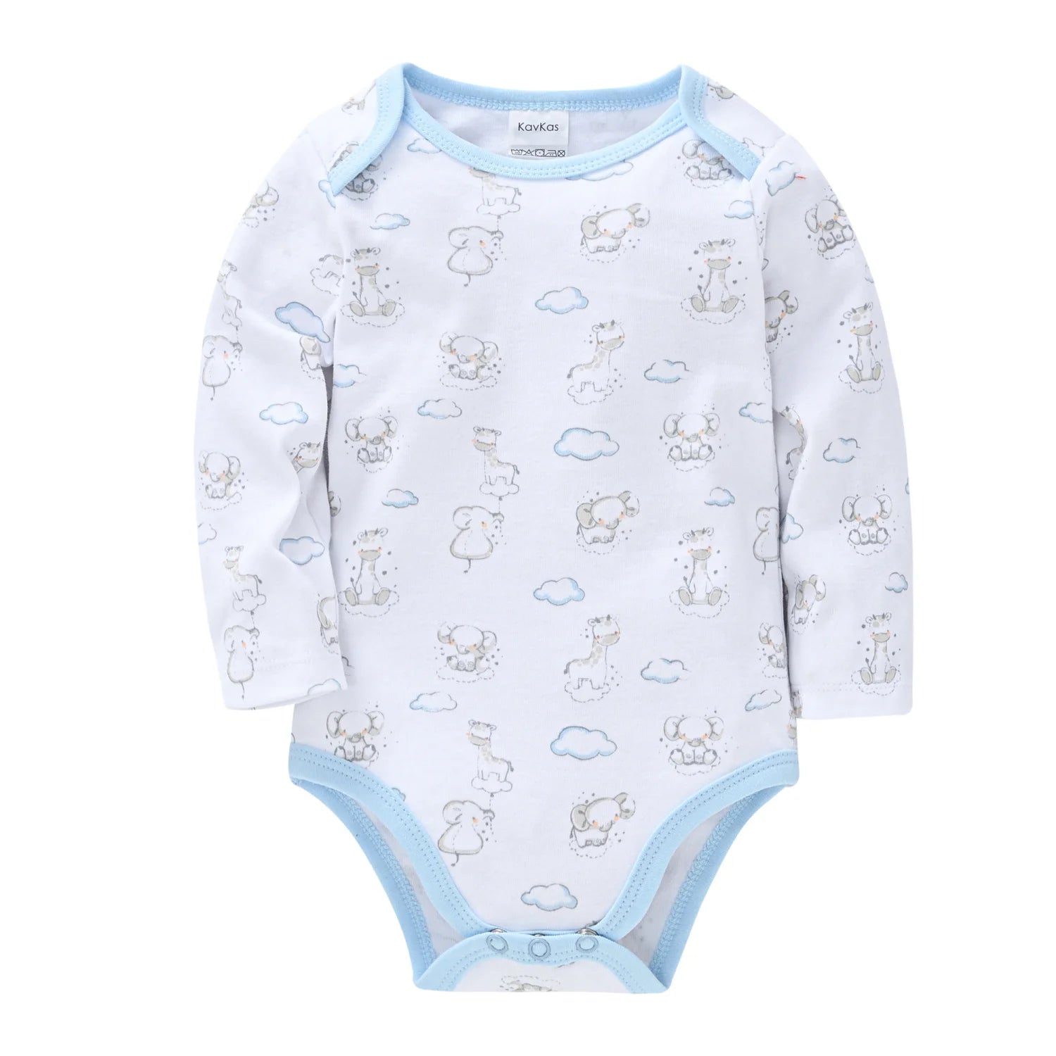Baby Boys Cotton Bodysuit One Piece Long Sleeve Jumpsuit Breathable Newborn Body Suit Playsuit