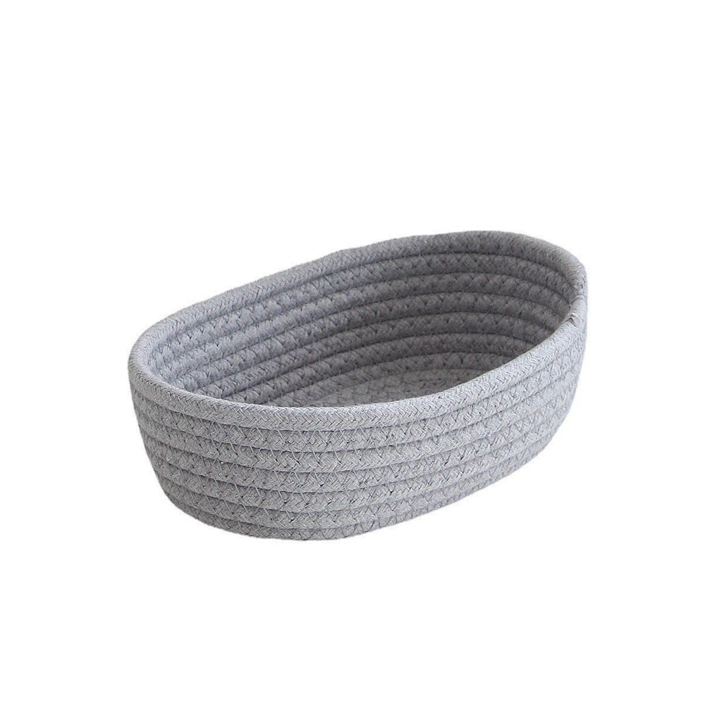 Cotton Rope Storage Basket 1 Pack Woven Desktop Organizer For Sundries Toys Laundry Baby Clothes Hamper