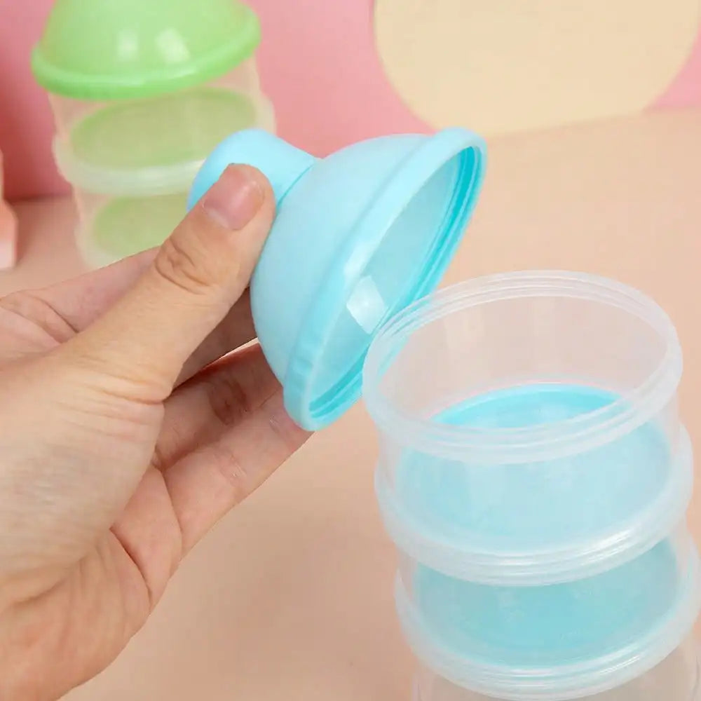 1 Pc Portable 3-Layer Baby Formula Dispenser, Outing Milk Powder Storage Box, Airtight Container for Infant Cereal & Snacks