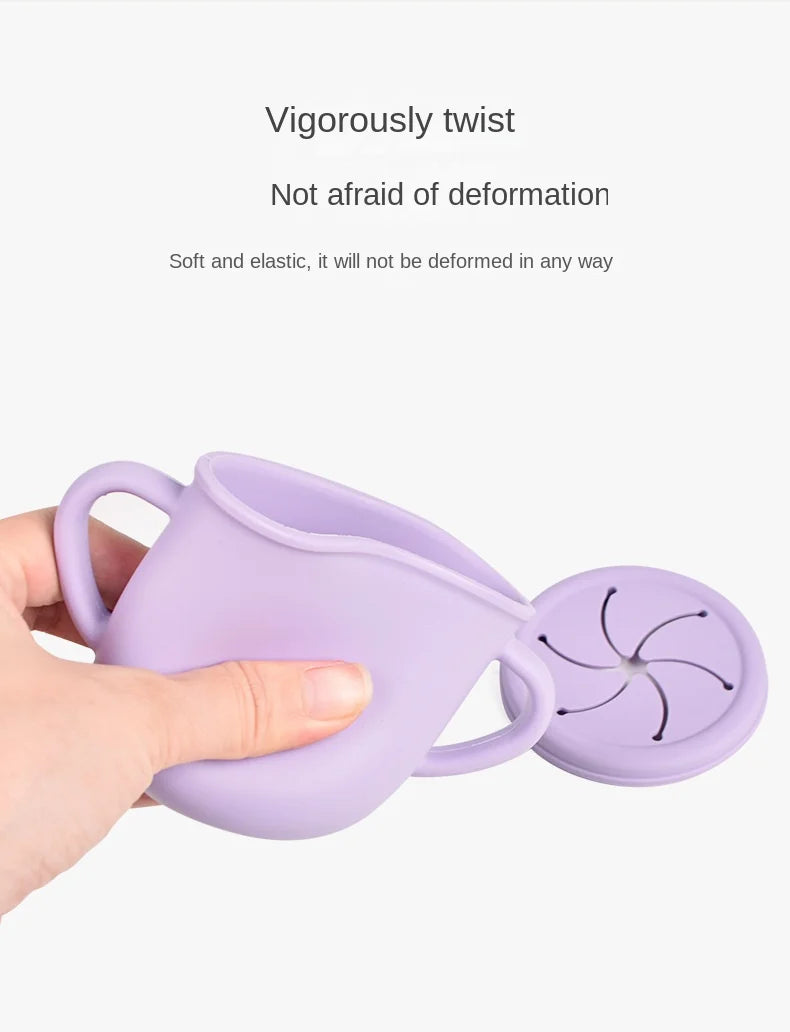 Baby Silicone Feeding Cups Portable Drinkware Sippy Food Food Grade Learning Cups For Toddlers Storage Snack Container BPA FREE