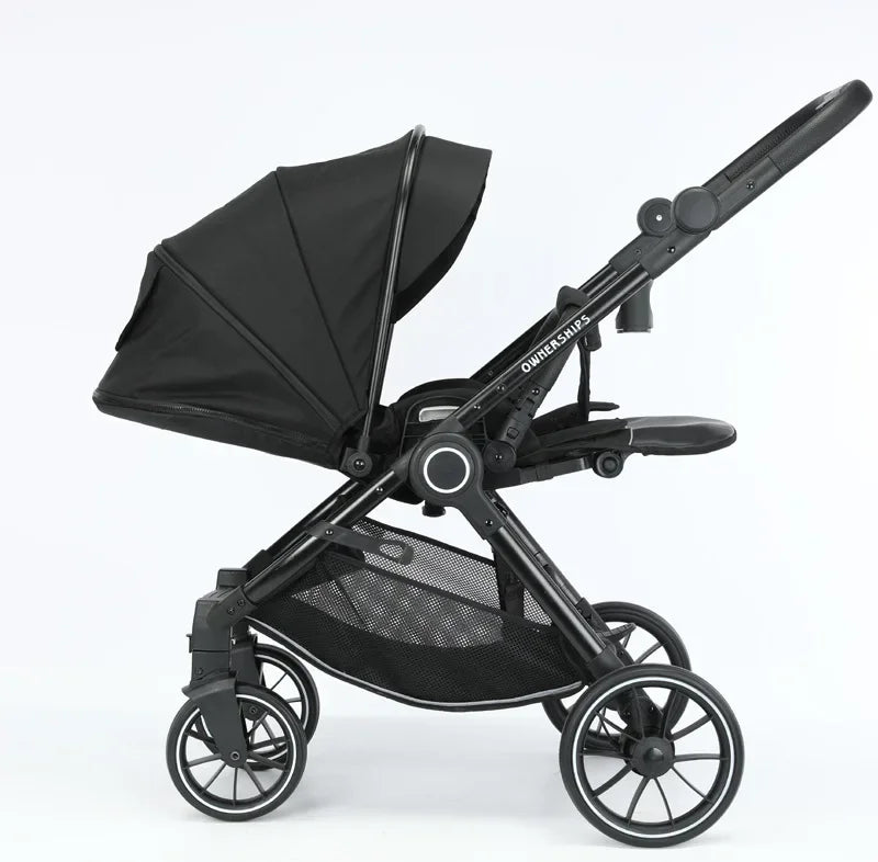 Light Baby Stroller Can Sit Lie Down One-click Folding Pushchair High Landscape Pram Shock-absorbing Newborn Carriage