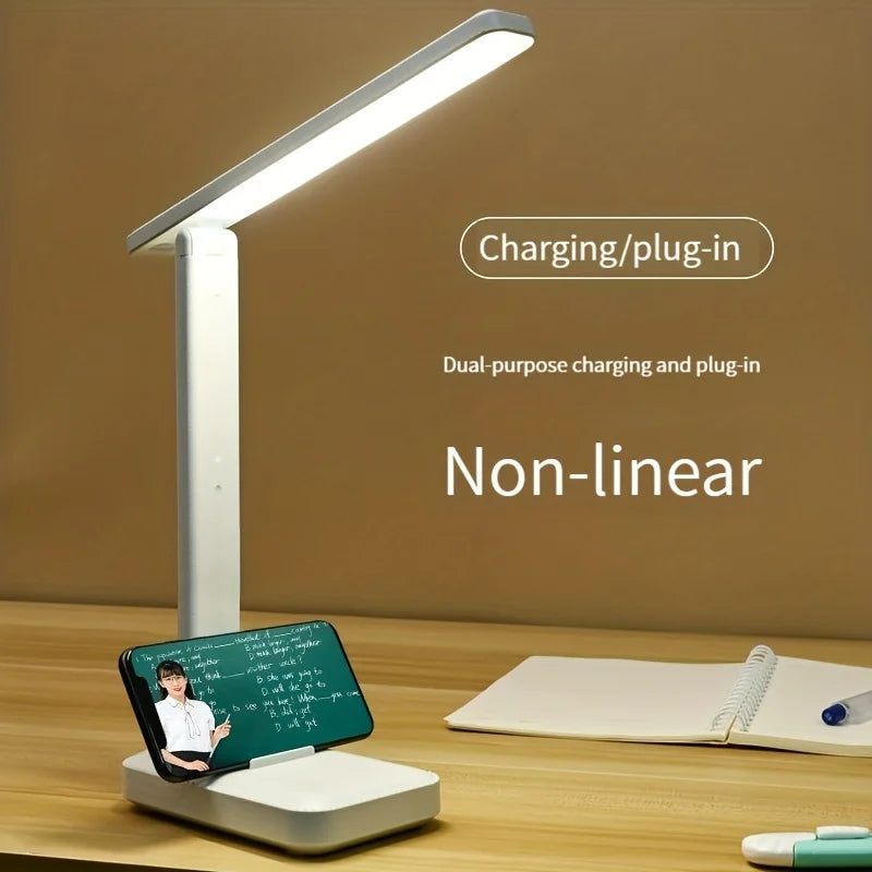Plastic Desk Lamp With Eye Protection Foldable USB Dimming