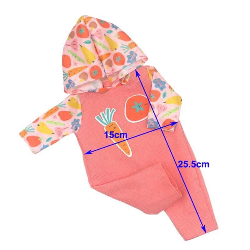 14 Inch Baby Doll Pink Dress 36cm Girl Doll Clothes Outfit Rompers Toys Clothing