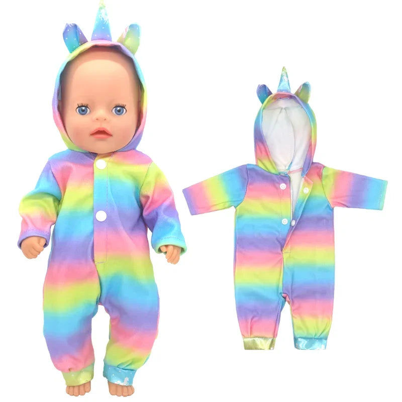 14" Baby Doll Girl Boy Clothes Overall 36cm Doll Outfit Rompers Toys Clothing