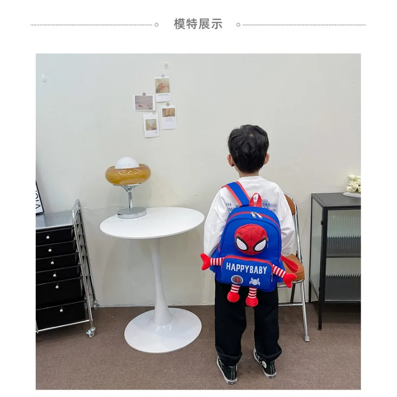 Disney backpack fashion cartoon cute boys and girls backpack lightweight anti-lost kindergarten bag