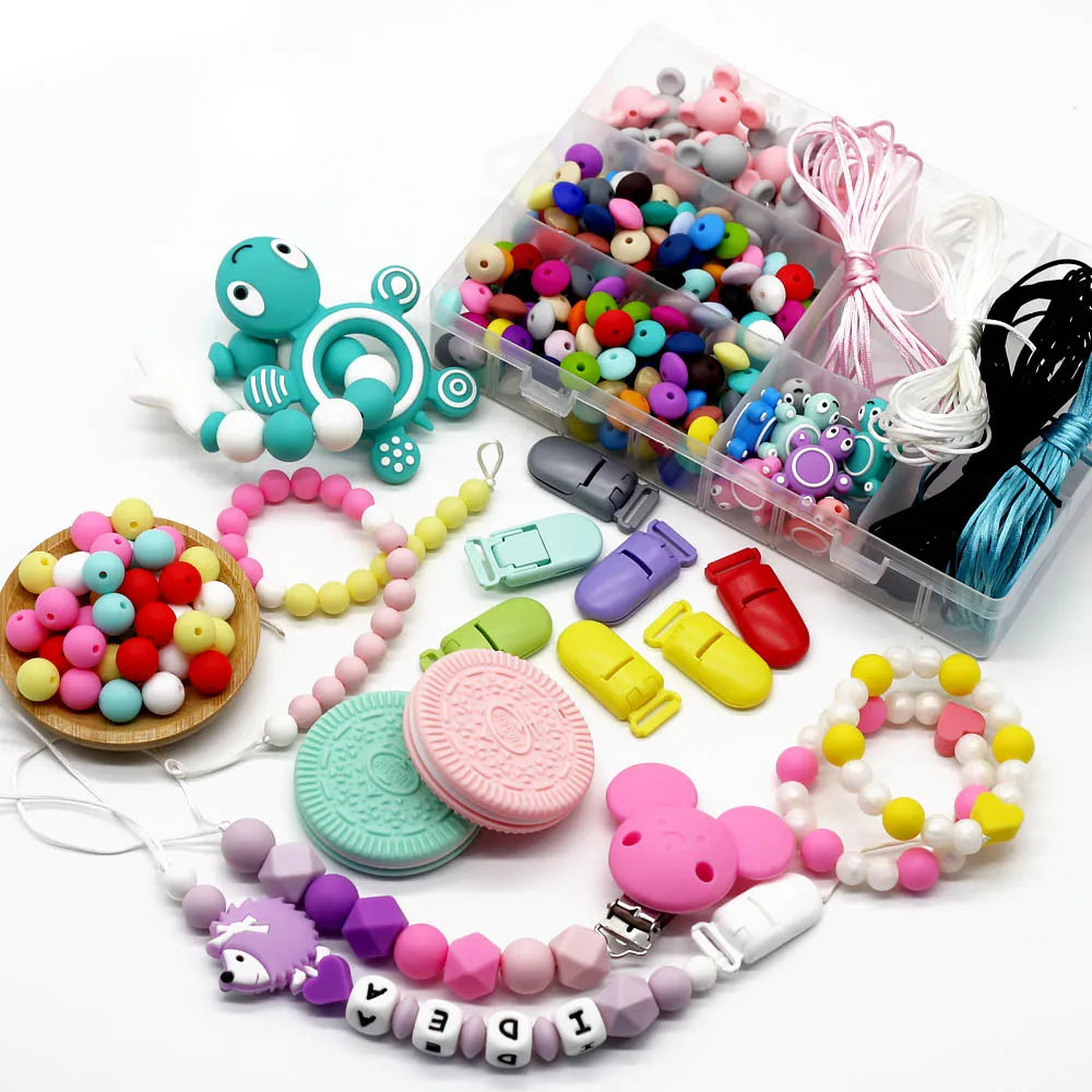 Cute-idea 1pc silicone cookies teether BPA FREE baby nusring pacifier Food Grade teething handmade DIY Accessory Baby product