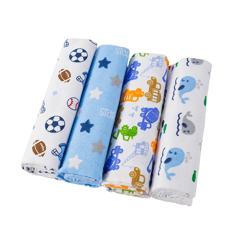 Receiving Blanket Flannel 76x76 cm Four Pack Oversized Swaddle