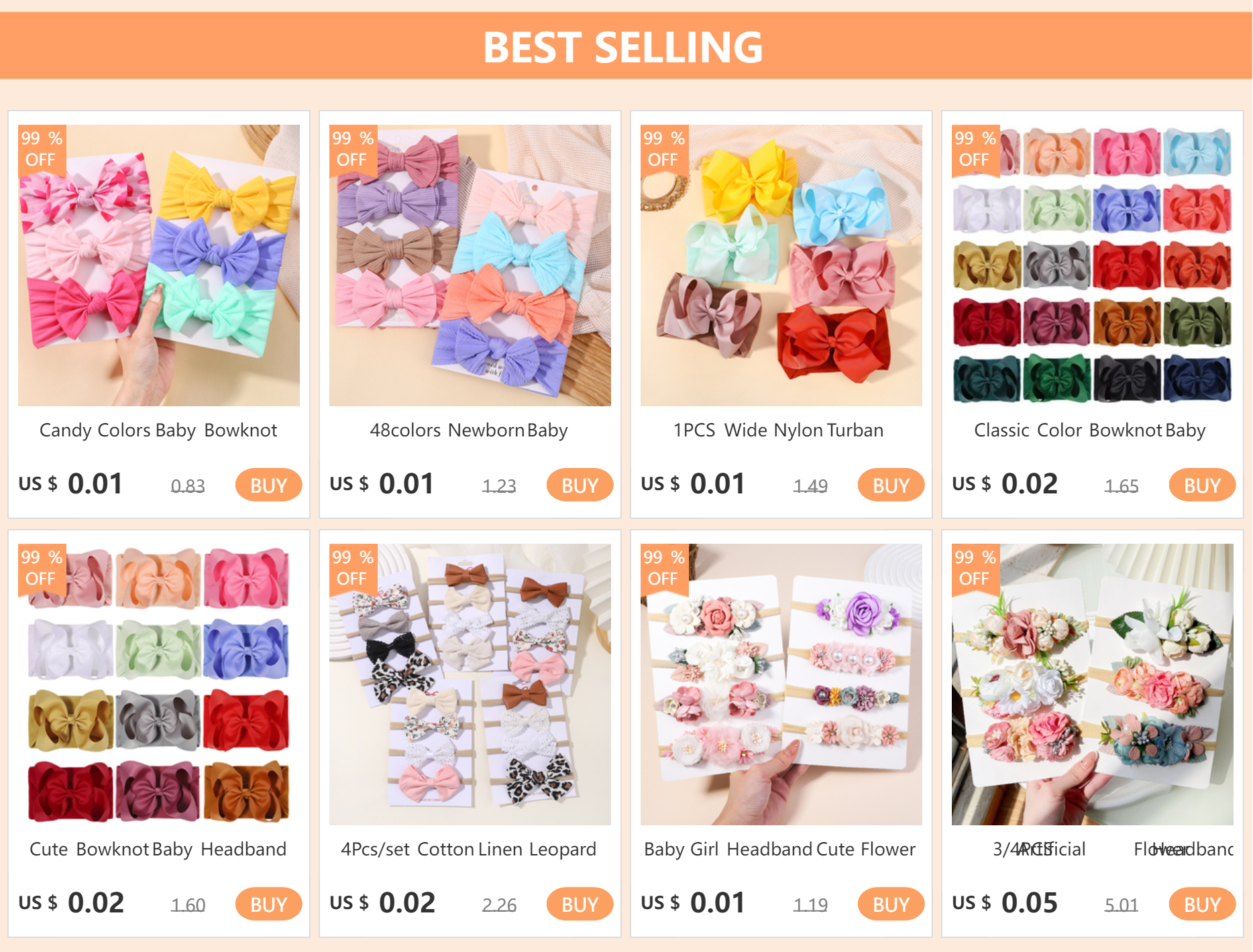 Baby Girl Headband Cute Flower Elastic Hair Band Newborn Head Toddler Headband Headwear Baby Hair Accessories Christmas Gifts