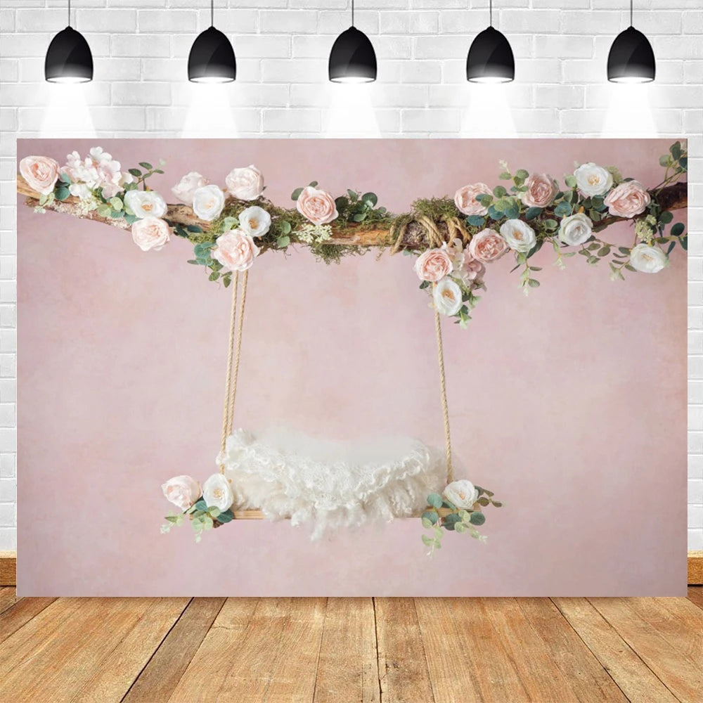 Your Newborn Photo Backdrop Floral Birthday Theme Studio Background For Kids Photo Shoots
