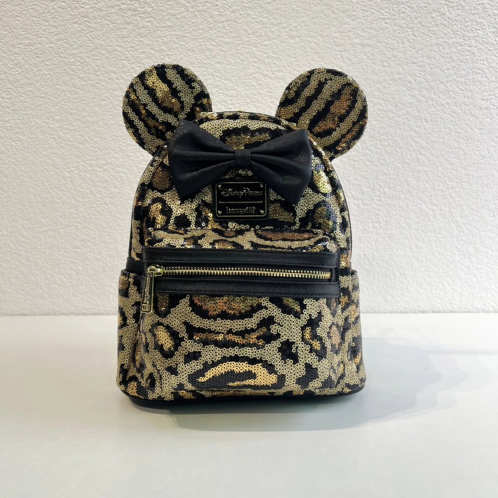 Mickey Fashion Backpack Travel Portable Storage Bag Creative Sequin Element Design Outdoor Travel Practical Peripheral Fun Gifts
