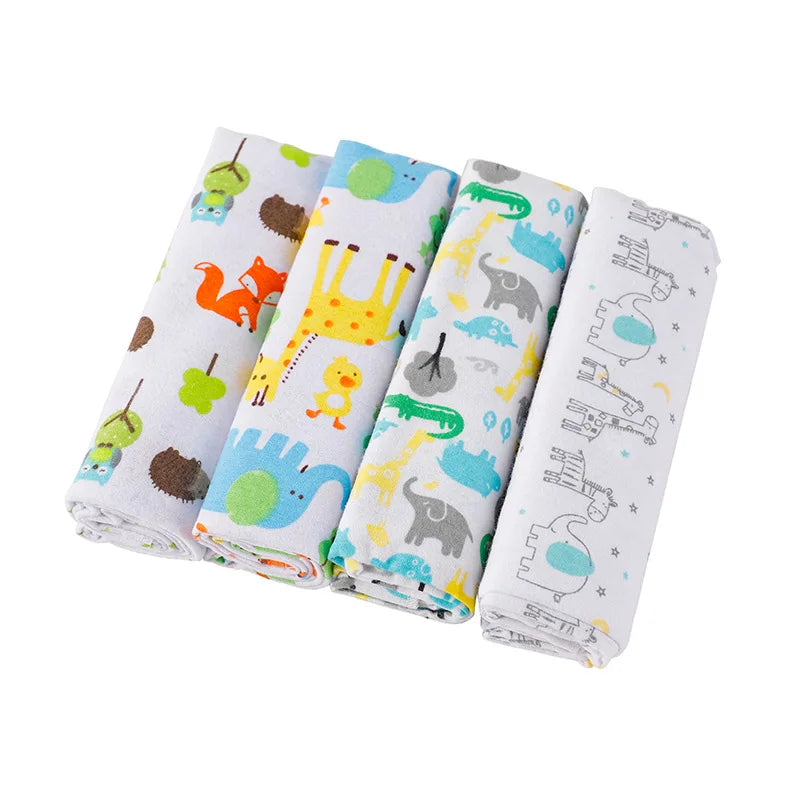 Receiving Blanket Flannel 76x76 cm Four Pack Oversized Swaddle