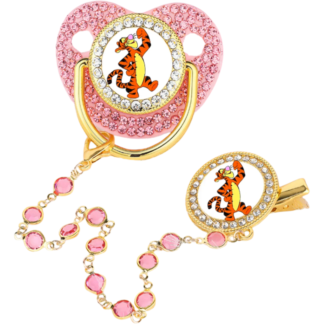 Baby Pacifier & Teething Ring – Glitter Silicone