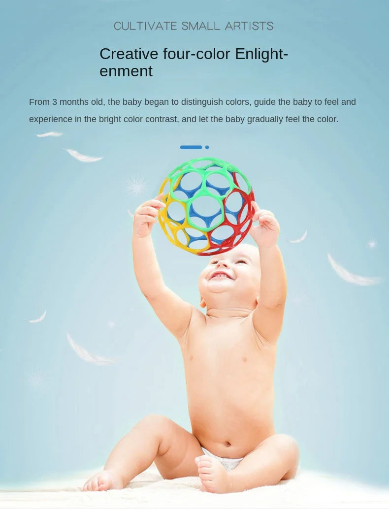 Baby Toy Ball Rattles Soft Ball Toy Newborn Grasping Teethers Hand Bell Sensory Toys Kids Educational Toys for 0-12 Months Baby