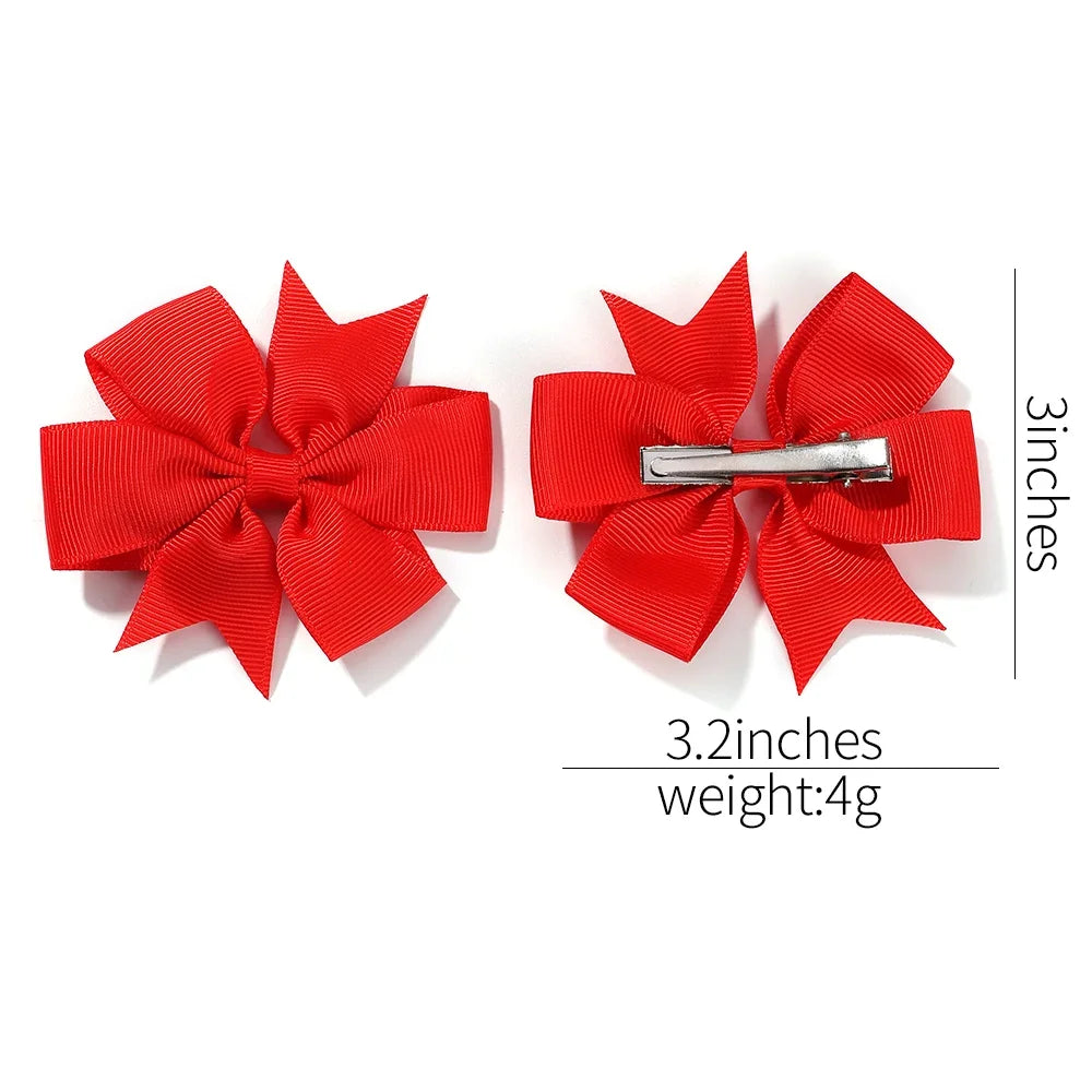 20/40/60pcs Holiday Hair Clip Baby Girls Hair AccessoriesRandom Color Bow Hair Clip Sets Simple