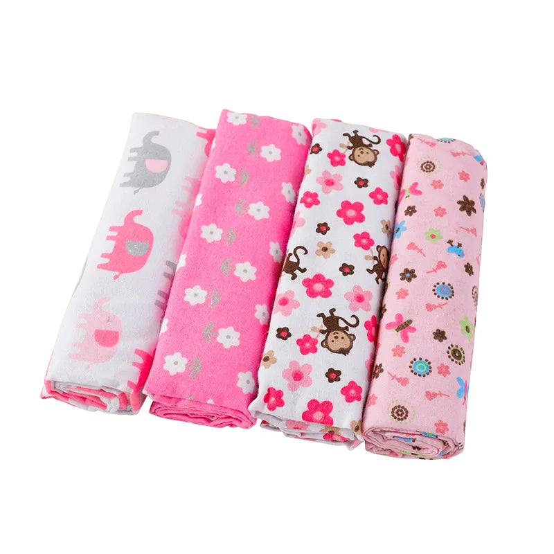 Receiving Blanket Flannel 76x76 cm Four Pack Oversized Swaddle