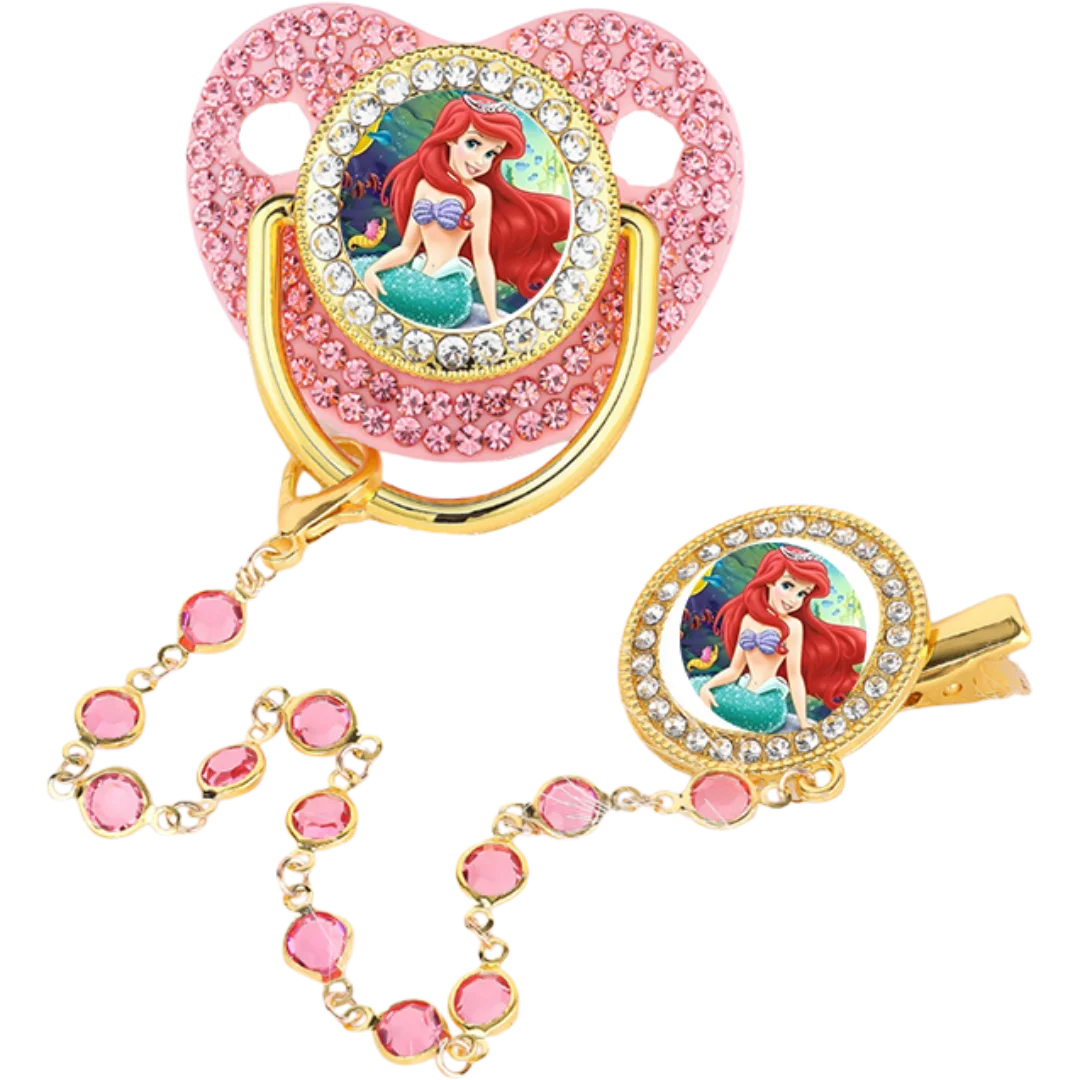 Baby feeding oral chewing teething anime printed pacifier glittering pacifier bisphenol a free silicone baby pacifier dummy