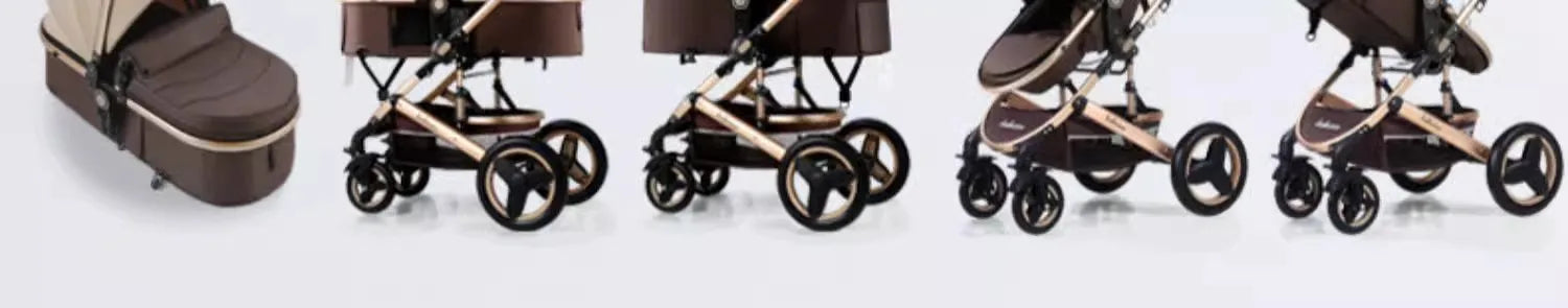 Baby Stroller High Landscape Newborn Can Sit and Lie Down Folding Shock-absorbing Two-way Baby Stroller