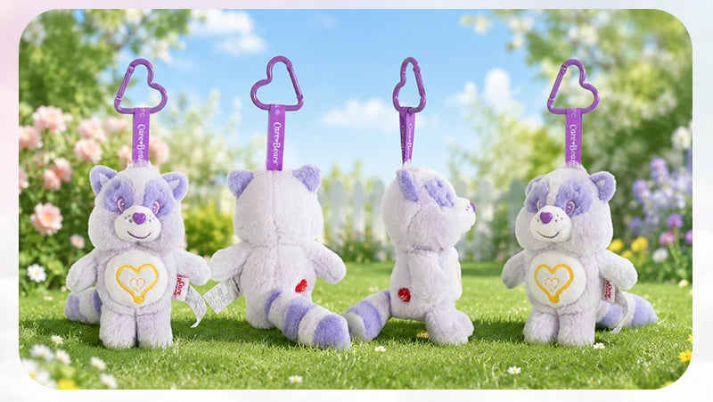 Care Bears Cousins Plush Keychain 15cm Animal Doll Pendant Cartoon Stuffed Toy Keyring Bags Decor Gift Plushie Charms Accessorie