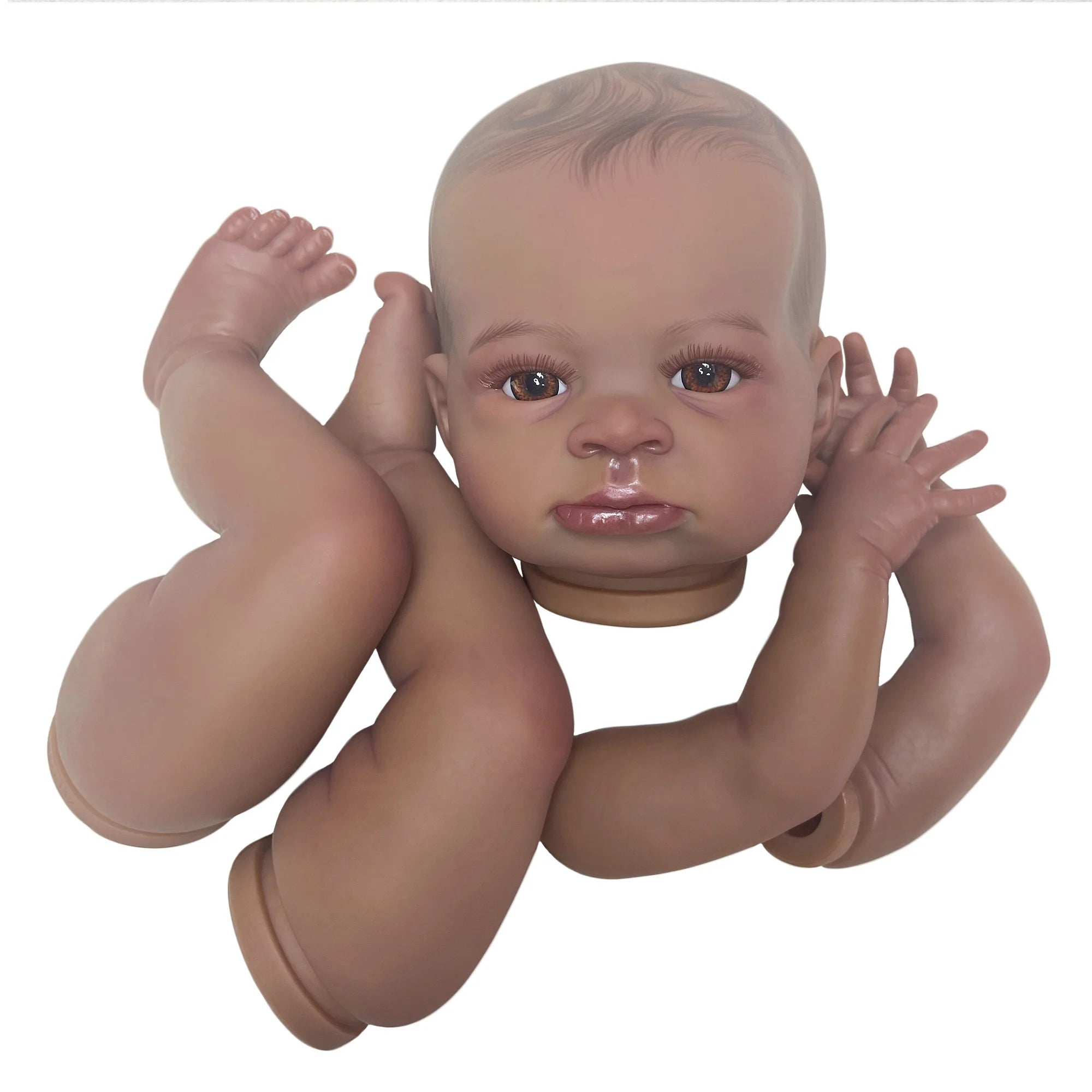 Doll Kit Vinyl Dark Skin 18-20 Inch Starting Point For DIY Reborn