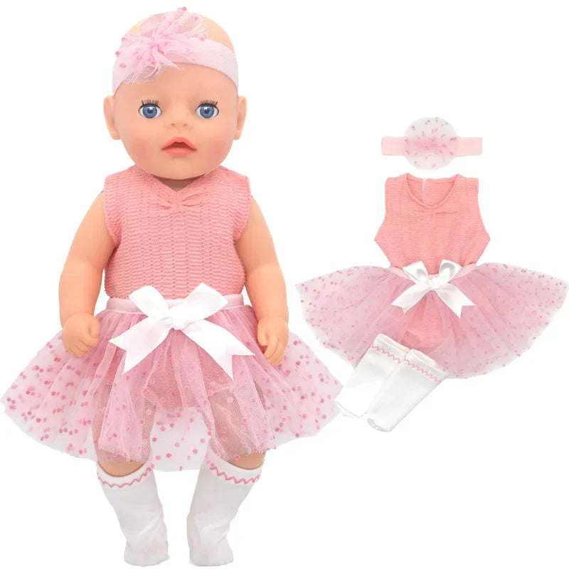 14" Baby Doll Girl Boy Clothes Overall 36cm Doll Outfit Rompers Toys Clothing