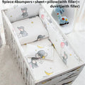 6/9Pcs Cartoon Print 100% Cotton Baby Crib Bedding Set for Boys Newborn Infant Toddler Nursery Bed Set Decor 120*60/120*70Cm