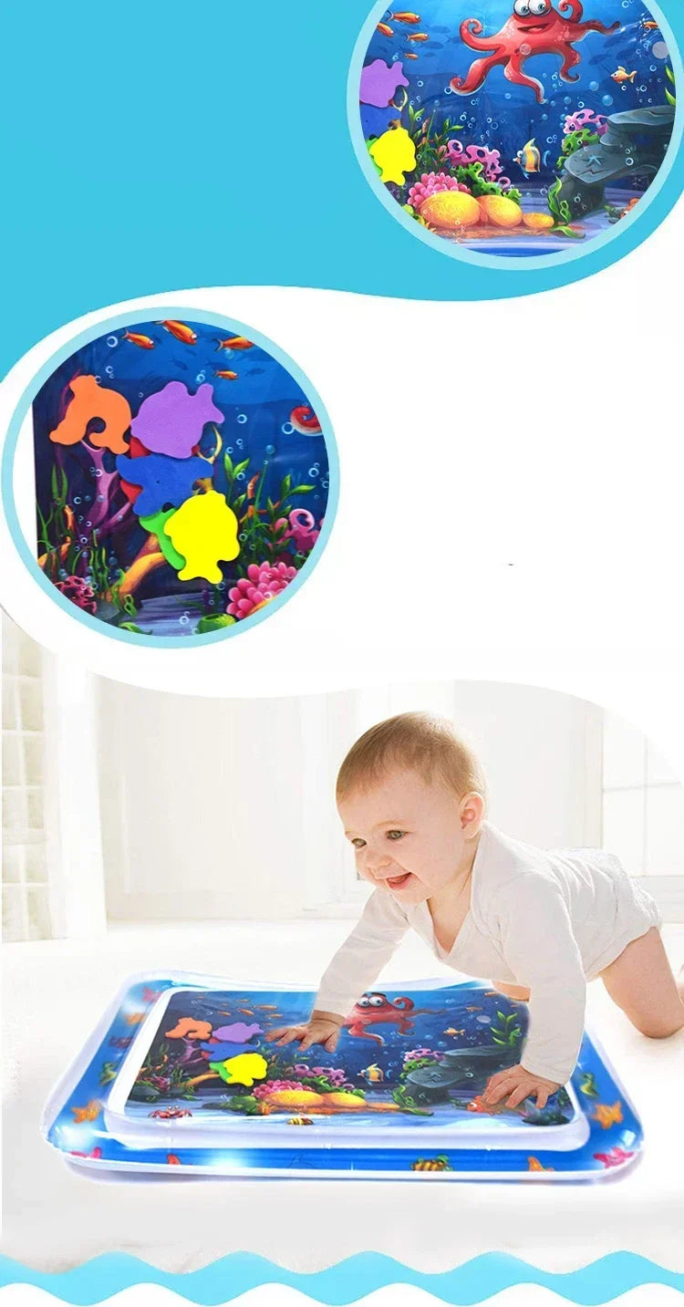Baby Tummy Time Sensory Water Mat PVC Activity Play Mat