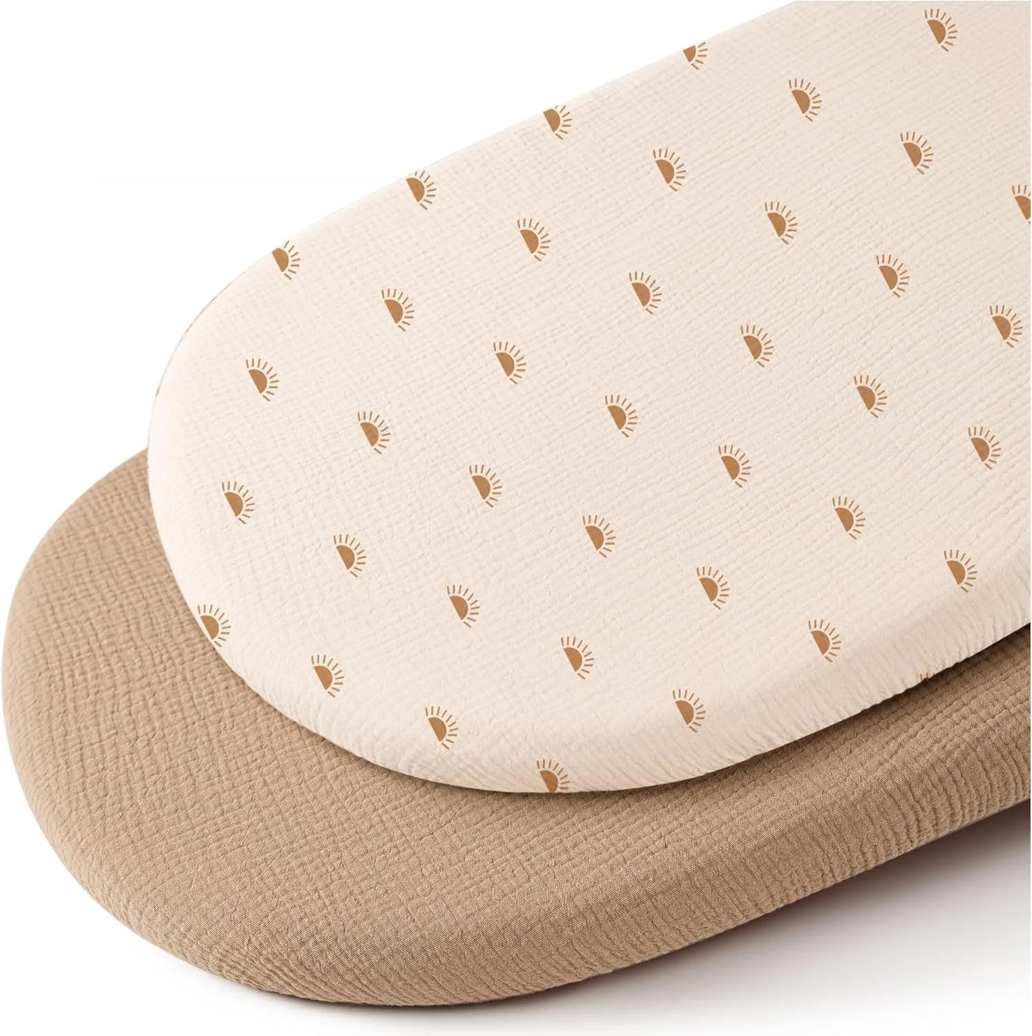 Two Pack Breathable Cotton Baby Crib Fitted Sheets Universal 32x17 Inches Soft and Cozy For Your Newborn