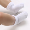4 Pairs of Cute Lace Cotton Baby Socks 0-1 Years Old Boys and Girls Short Socks Newborn White