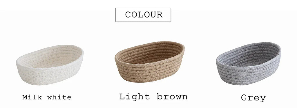 1PCS Nordic Cotton Rope Storage Baskets Woven Desktop Sundries Kids Toys Organizer Box Baby Dirty Clothes Laundry Basket Hamper