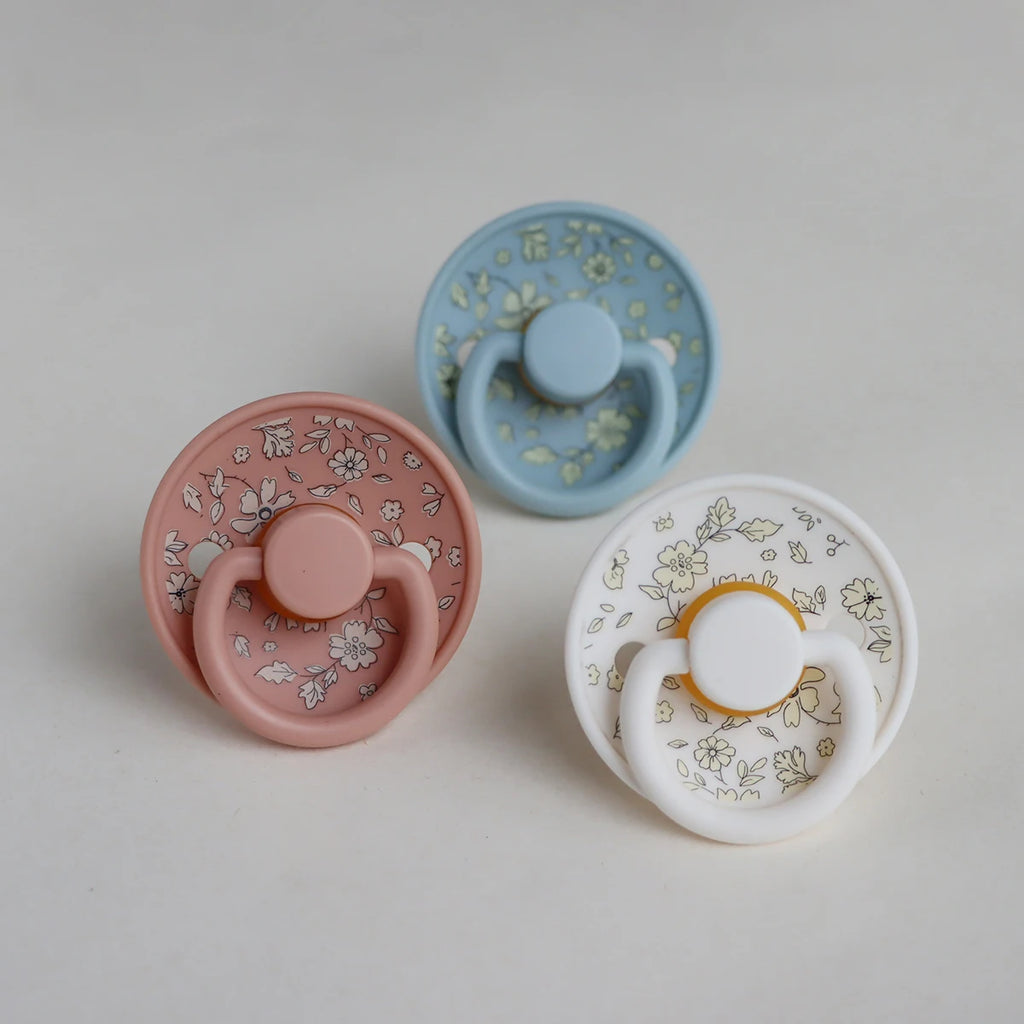 Erduo Floral Newborn Infant Baby Care Shower Gift Latex Rubber Sucking Nipple Pacifier Babies Soother Dummy Pacifiers for Baby 0