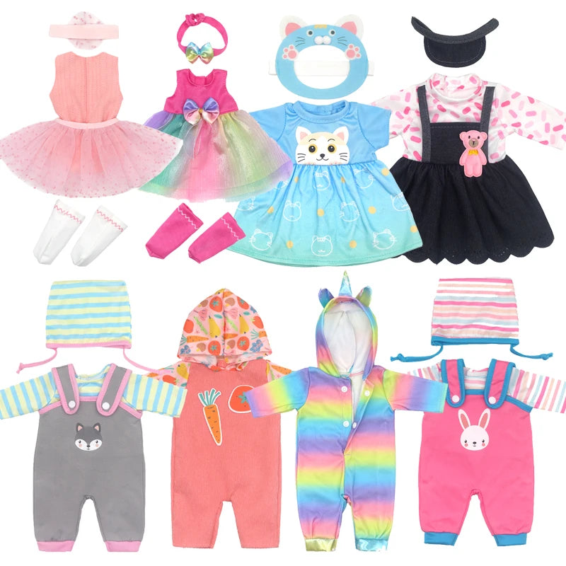 14" Baby Doll Girl Boy Clothes Overall 36cm Doll Outfit Rompers Toys Clothing