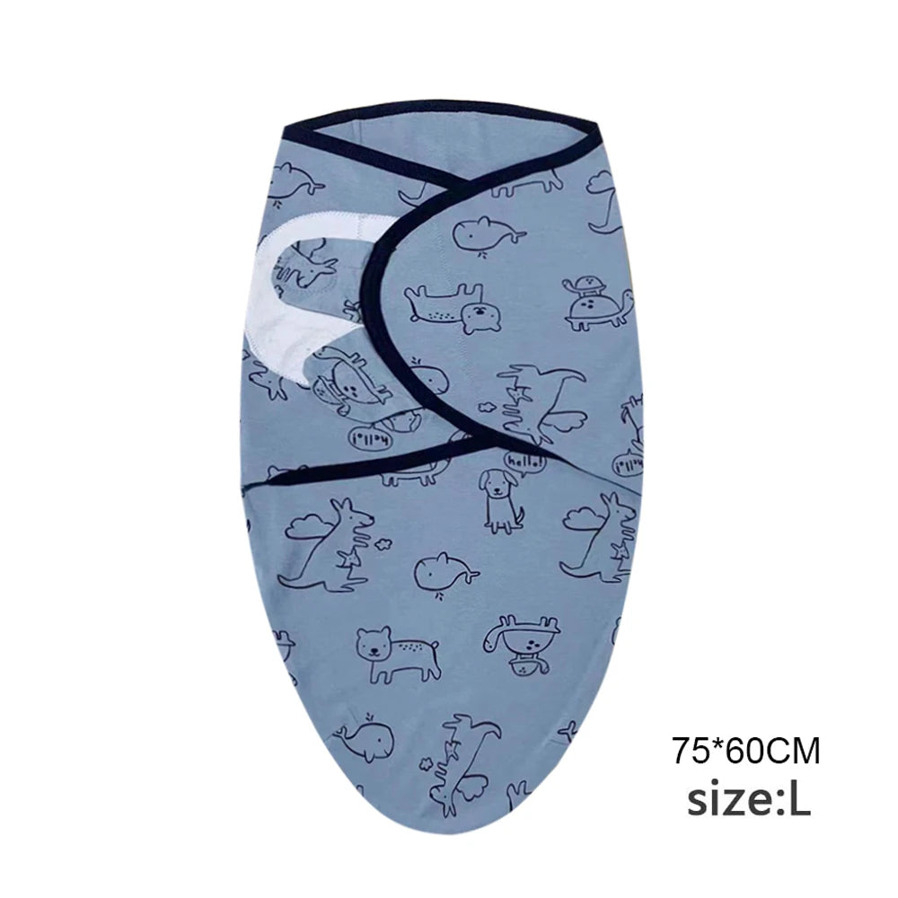 Baby Blanket And Hat Set 100 Percent Cotton Cartoon Animal Print