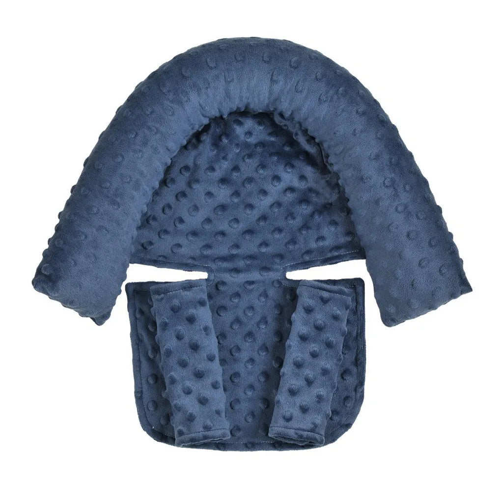 Car Seat Head Support Pillow Soft Dot Fleece Seat Belt Cover