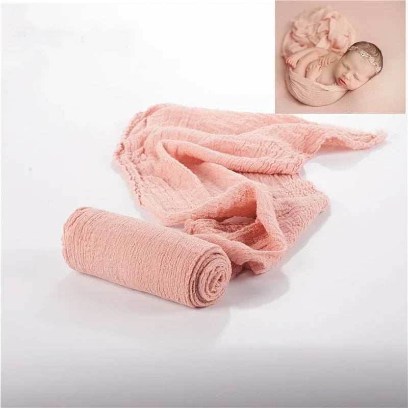 Newborn Photography Props Wrap Cotton Swaddle Blanket Stretchable Baby Backdrop Unisex Accessories