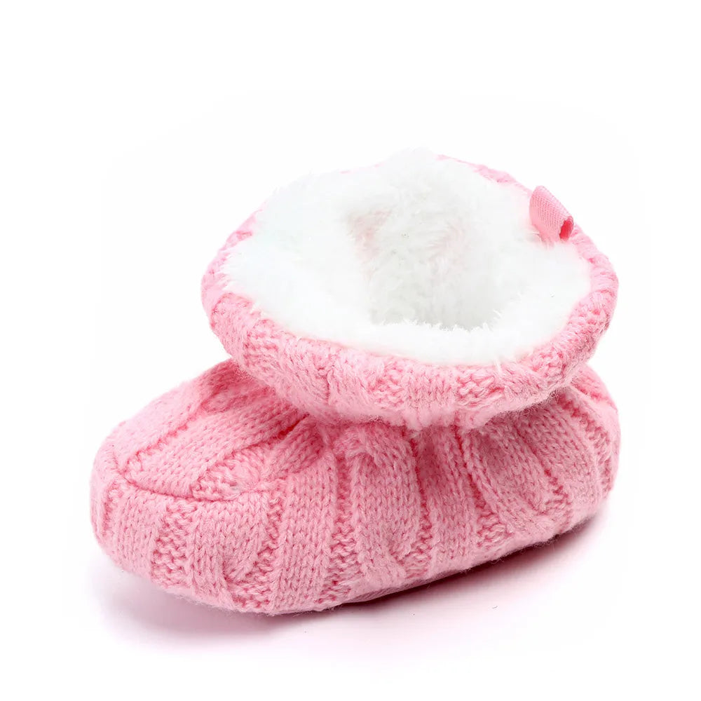 Your Perfect Baby Winter Shoes Knitted Fabric Warm Infant Prewalking Shoes Unisex 0 To 12 Months