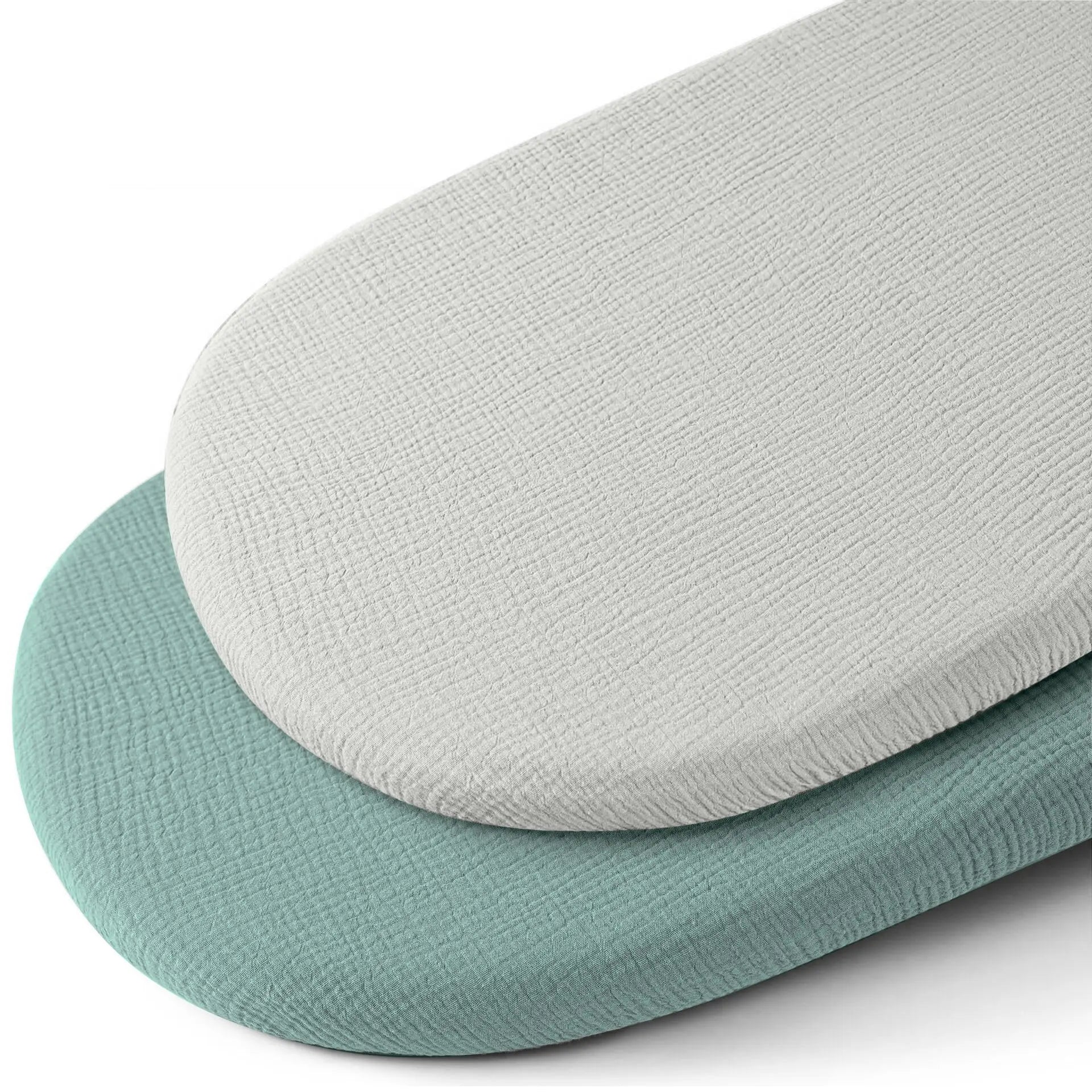 Two Pack Breathable Cotton Baby Crib Fitted Sheets Universal 32x17 Inches Soft and Cozy For Your Newborn