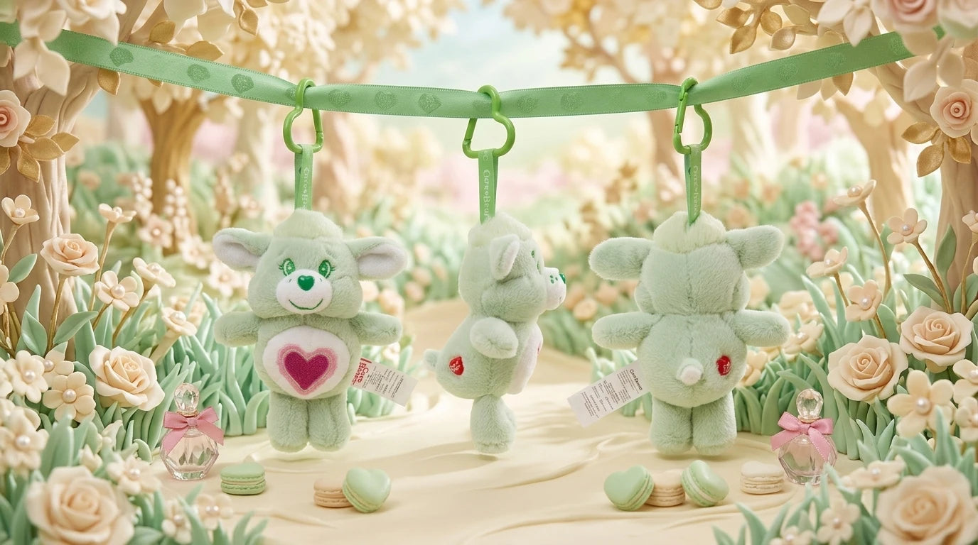 Care Bears Cousins Plush Keychain 15cm Animal Doll Pendant Cartoon Stuffed Toy Keyring Bags Decor Gift Plushie Charms Accessorie