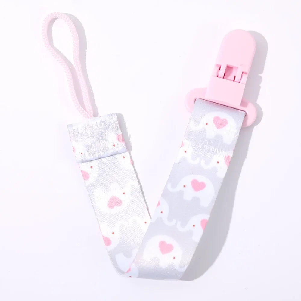 Cute Cartoon Baby Pacifier Clips Ribbon Adjustable Dummy Clip Anti-drop Buckle Strap Fixed Button Pacifier Chain