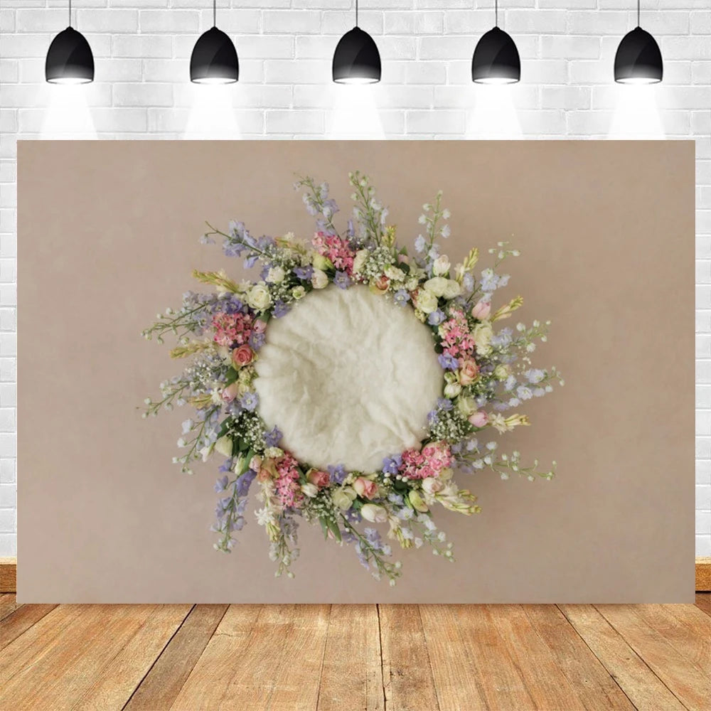 Your Newborn Photo Backdrop Floral Birthday Theme Studio Background For Kids Photo Shoots