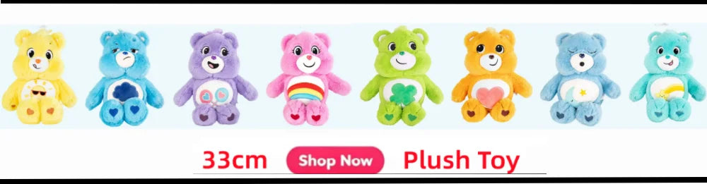 Care Bears Cousins Plush Keychain 15cm Animal Doll Pendant Cartoon Stuffed Toy Keyring Bags Decor Gift Plushie Charms Accessorie