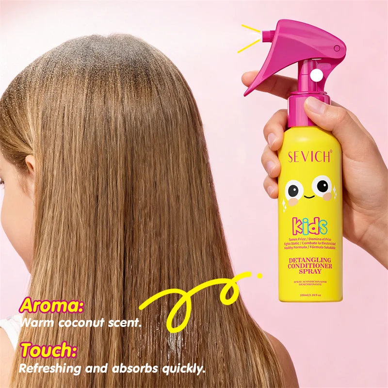 Kids Hair Detangler Spray 100ml Leave-In Conditioning Elixir for Tangle-Free Hair Adds Shine & Moisture Breakage & Reduces Frizz