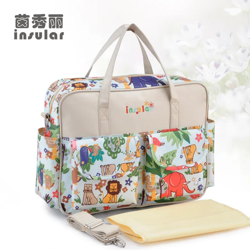 New Style Waterproof Diaper Bag Large Capacity Messenger Travel Bag Multifunctional Maternity Baby Stroller Bag
