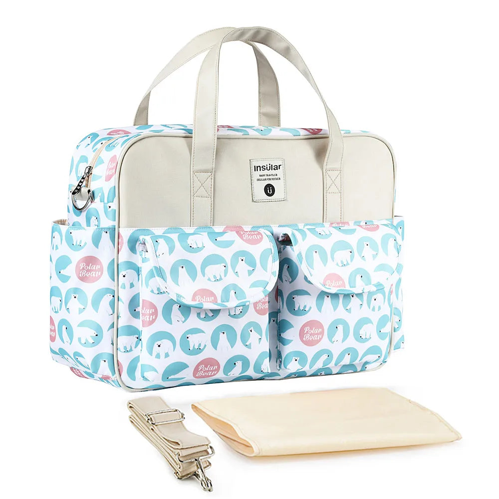 New Style Waterproof Diaper Bag Large Capacity Messenger Travel Bag Multifunctional Maternity Baby Stroller Bag