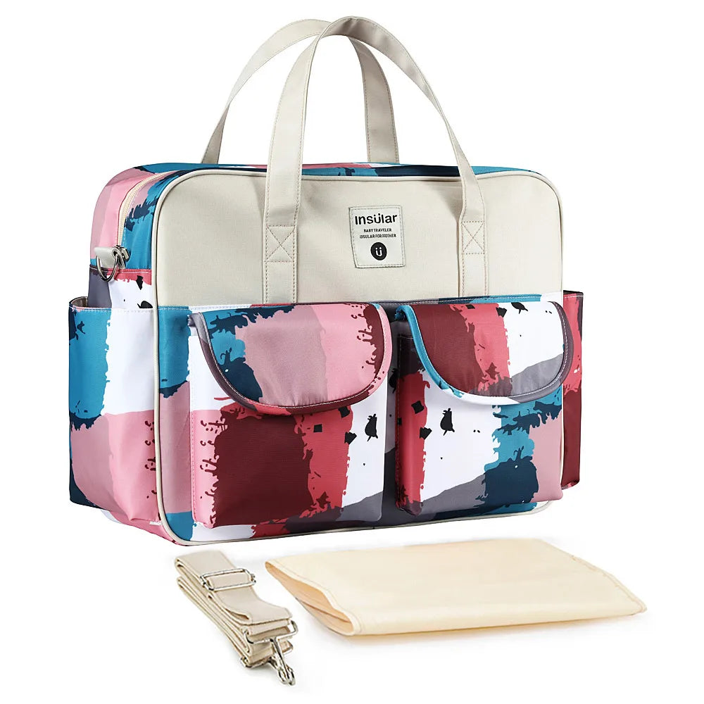 New Style Waterproof Diaper Bag Large Capacity Messenger Travel Bag Multifunctional Maternity Baby Stroller Bag