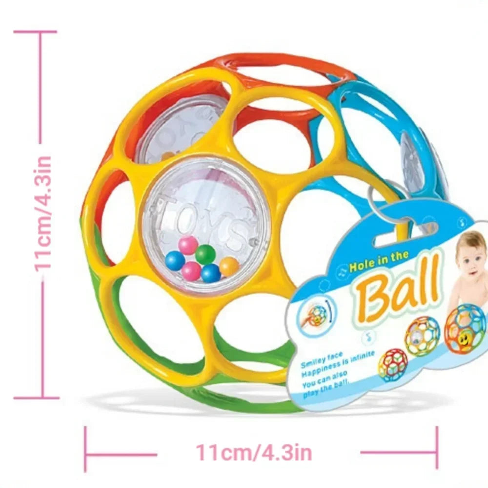 Soft Ball Rattle Toy For Babies 0 To 12 Months Newborn Grasping Teether Sensory Educational Toy Hand Bell