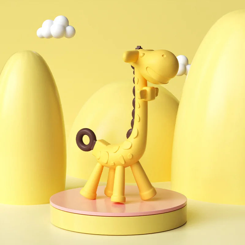 Giraffe Teether Silicone Multicolour Gum-Massaging Texture