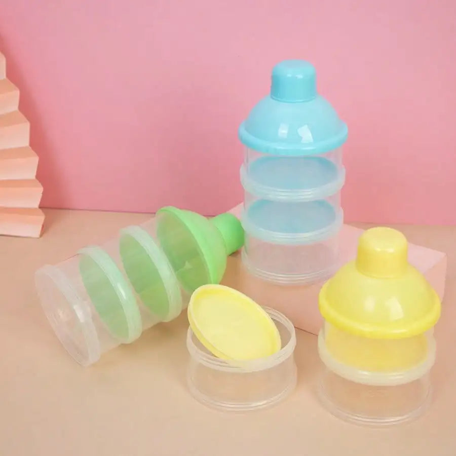 1 Pc Portable 3-Layer Baby Formula Dispenser, Outing Milk Powder Storage Box, Airtight Container for Infant Cereal & Snacks