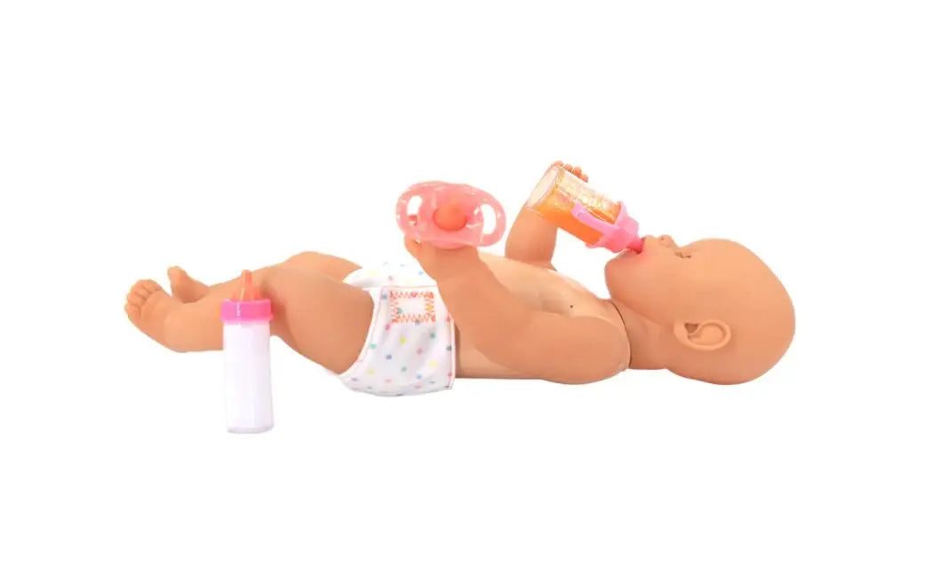 Large size Baby Doll Feeding Bottle Set Baby Care Toy Stroller 2pcs Milk And Juice Bottles With Toy Pacifier For Baby Dolls