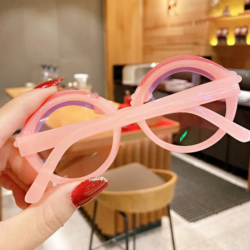 New Children Fashion Sunglasses Girls Boys Decorate Rainbow Sun Glasses Cute Baby Outdoor Sunshade Eyewear UV400 Gafas De Sol
