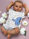 Reborn Doll Vinyl Lifelike 18-Inch Handmade Soft Cloth Body